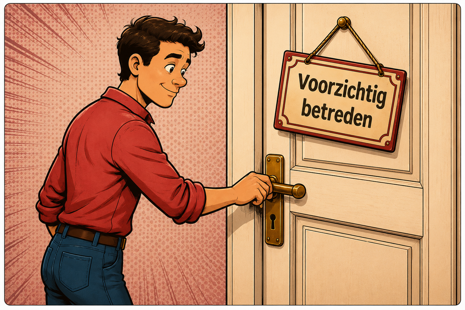 Voorzichtig betreden