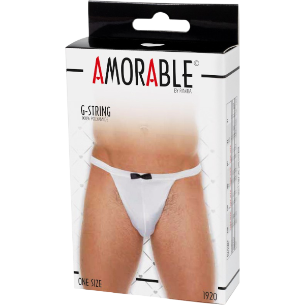 Amorable rokkostuum string, zwart wit , one size