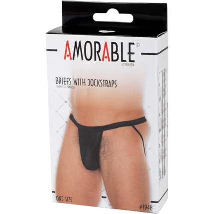 Amorable by Rimba - Doorzichtige jockstrap - One Size - Zwart