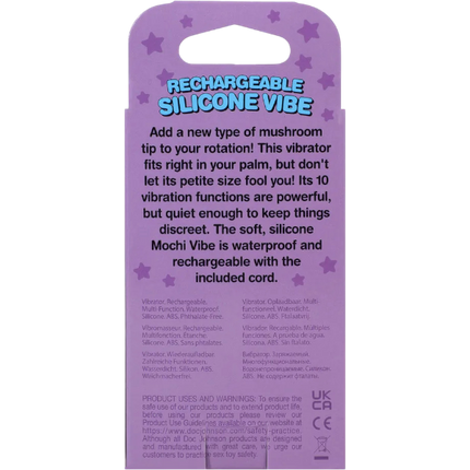 Doc Johnson Mushroom Vibe Oplaadbare Siliconen Vibrator Peach – Mannen