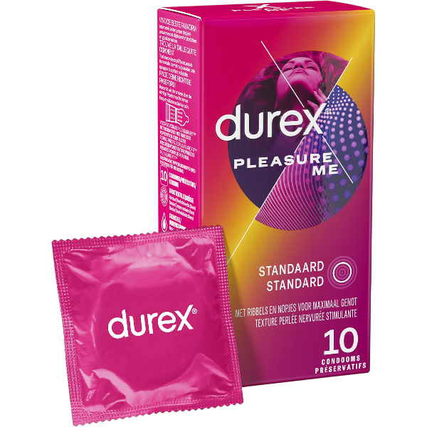 Durex Pleasure Me Condooms 10 stuks – Ribbels en Noppen Extra Stimulatie