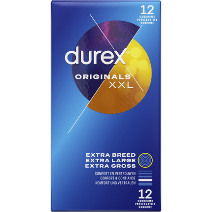 Durex XXL Condooms 12 stuks – Extra Grote Maat Meer Comfort