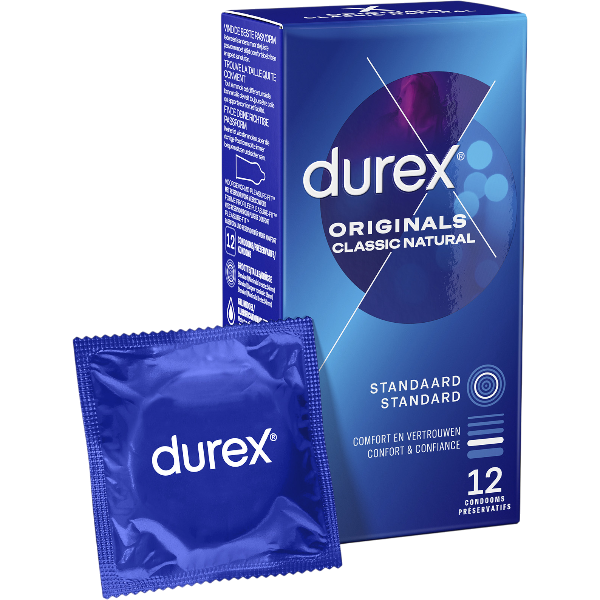 Durex Classic Natural Condooms 12 stuks – Standaard Betrouwbaar Alledaags