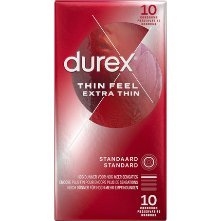 Durex Thin Feel Close Fit Condooms 10 stuks – Smallere Pasvorm Nauw Sluitend