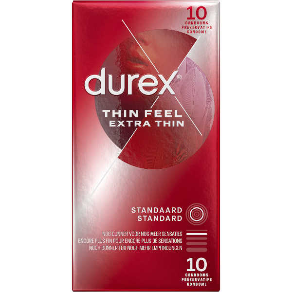 Durex Thin Feel Close Fit Condooms 10 stuks – Smallere Pasvorm Nauw Sluitend