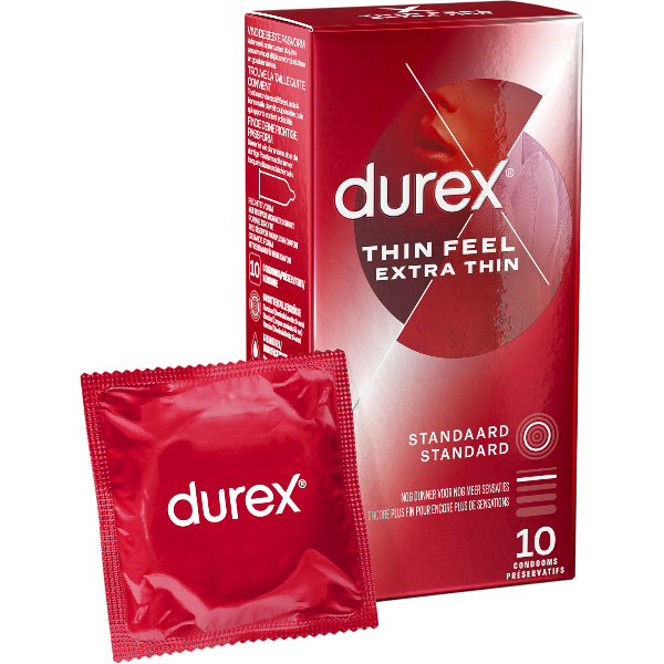 Durex Thin Feel Close Fit Condooms 10 stuks – Smallere Pasvorm Nauw Sluitend