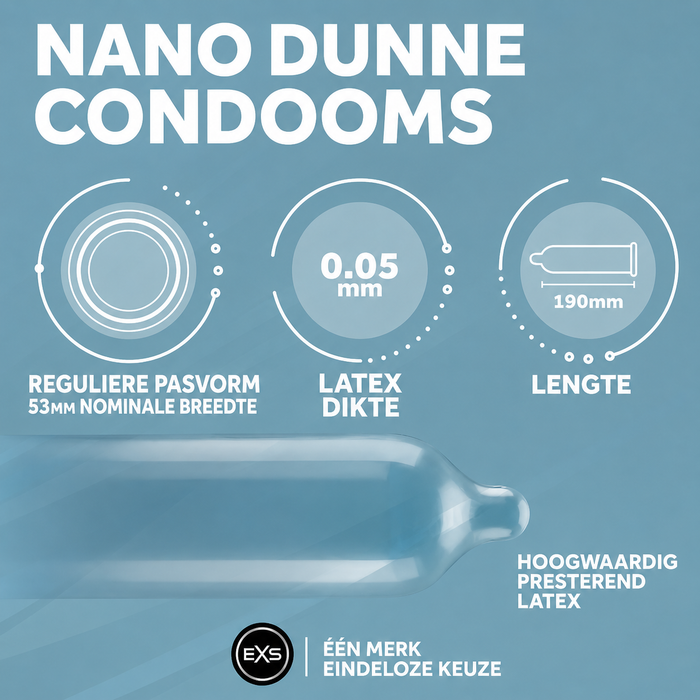 EXS Nano Thin Condooms 0,05mm Super Dun – 12 stuks