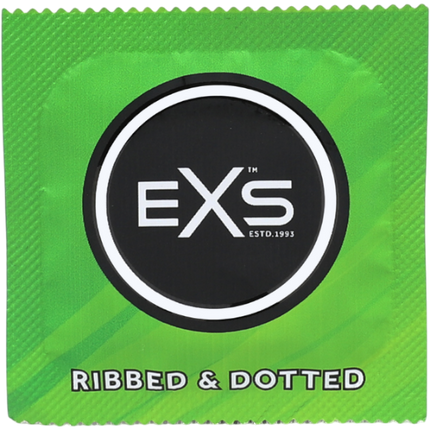 EXS Ribbed & Dotted Condooms met Ribbels en Noppen – 12 stuks