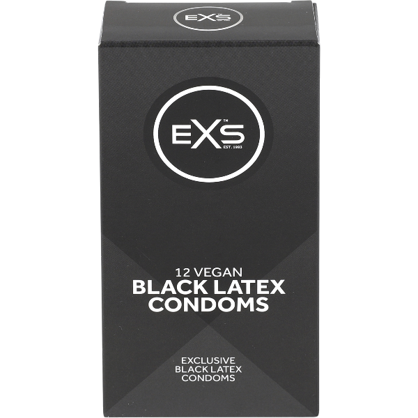 EXS Black Latex Condooms Zwart Latex – 12 stuks