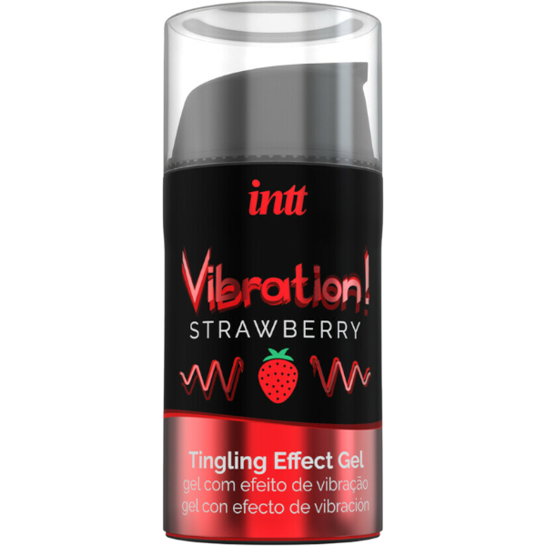 INTT Vibration Aardbei Liquid Vibrator – Tintelend Stimulerend Gel