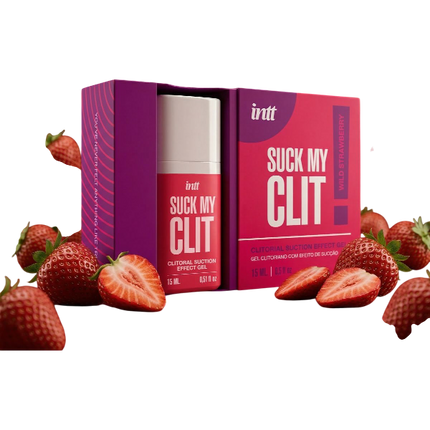 INTT Suck My Clit Aardbei Clitoris Stimulatiegel – Zuiging Vibratie