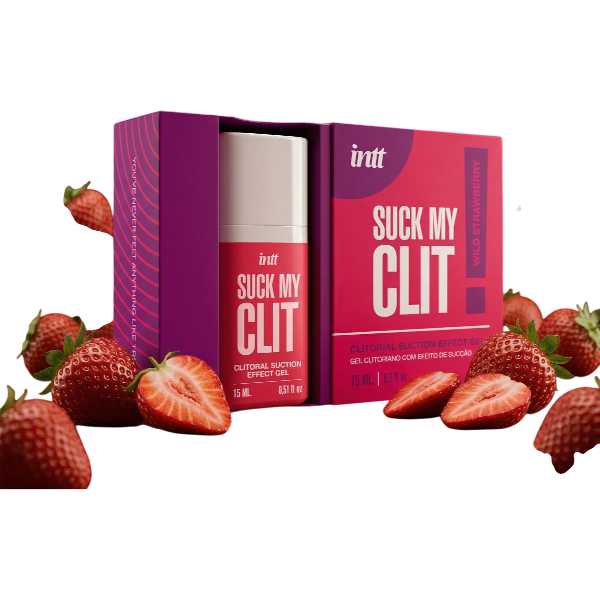 INTT Suck My Clit Aardbei Clitoris Stimulatiegel – Zuiging Vibratie