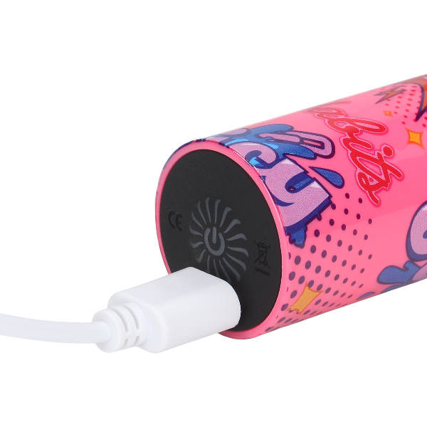 Klassieke vibrator met commic design