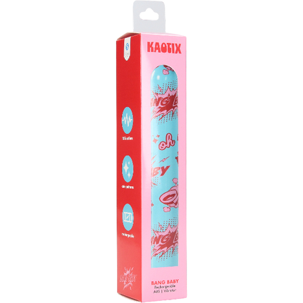 Klassieke vibrator met commic design blauw