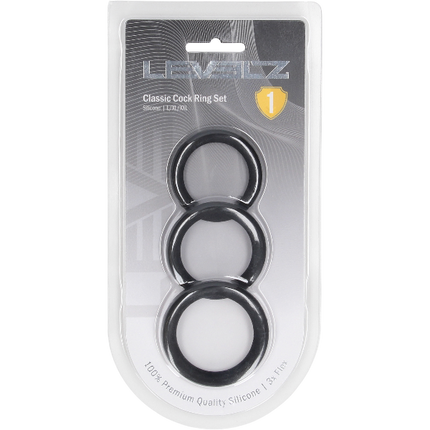 Levelz Classic Silicone Cockring Set L/XL/XXL Set of 3 – Klassieke Set