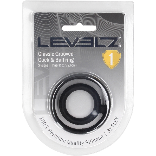 Levelz Classic Grooved Silicone Cock and Ball Ring – Geribbeld