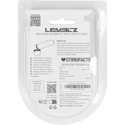 Levelz Classic Grooved Silicone Cock and Ball Ring – Geribbeld