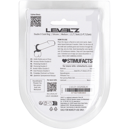 Levelz Double O Silicone Cockring Medium – Dubbele Ring