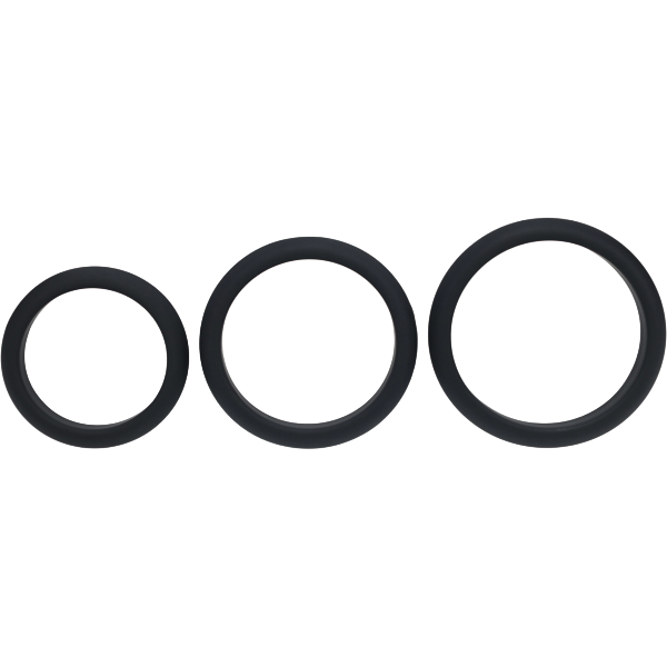 Levelz Wide O Silicone Cockring Set L/XL/XXL Set of 3 – Brede Ringen Set