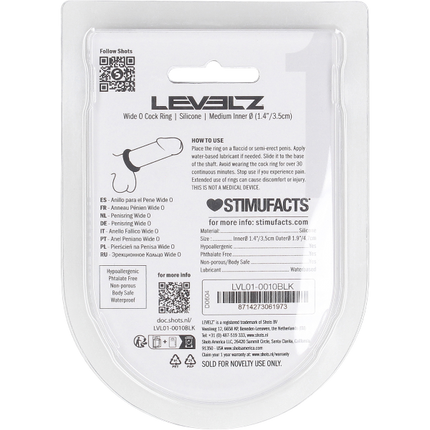 Levelz Wide O Silicone Cockring 35mm – Brede Penisring