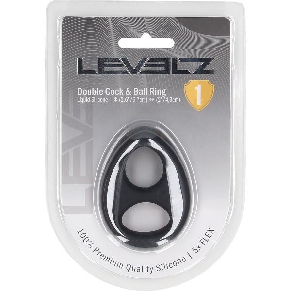 Levelz Double Liquid Silicone Cock and Ball Ring – Dubbele Ring
