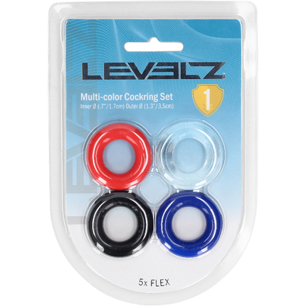 Levelz Cockring Set van 4 Multicolor – Gekleurde Cockringen Set