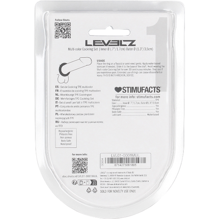 Levelz Cockring Set van 4 Multicolor – Gekleurde Cockringen Set