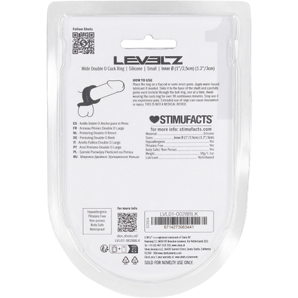Levelz Wide Double O Silicone Cockring Small – Dubbele Ring