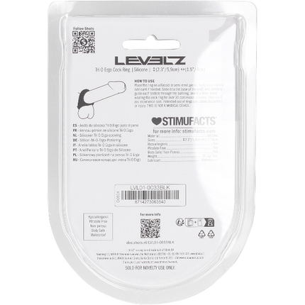 Levelz Tri O Silicone Cockring – Drie-Ring Systeem