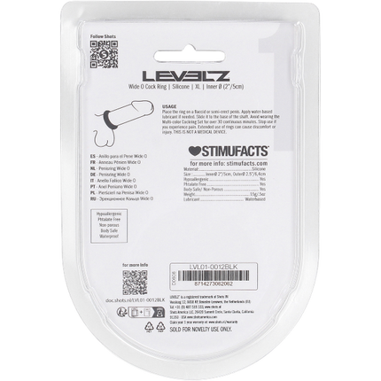 Levelz Wide O Silicone Cockring 50mm – Brede Penisring