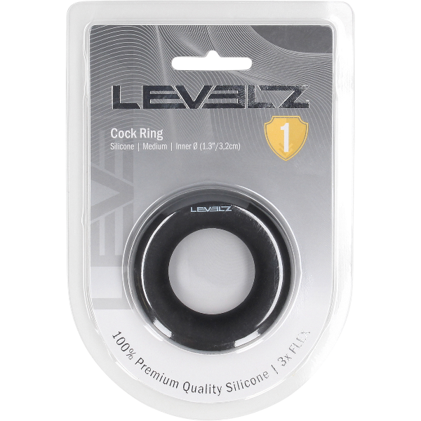 Levelz Liquid Silicone Cockring – Ultra Flexibele Penisring Zwart