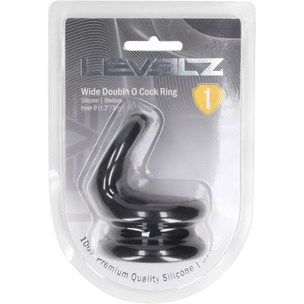 Levelz Wide Double O Silicone Cockring Medium – Dubbele Ring