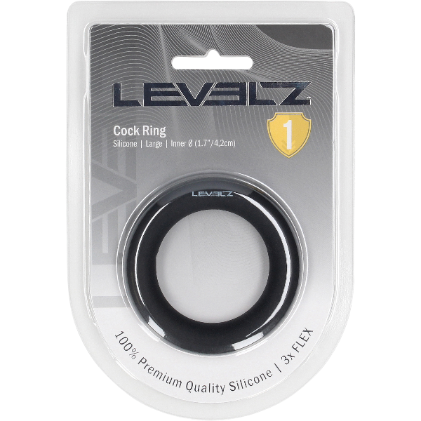 Levelz Liquid Silicone Cockring – Ultra Flexibele Penisring Large zwart