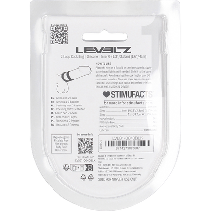 Levelz 2 Loop Silicone Cockring – Multi-Loop Penisring