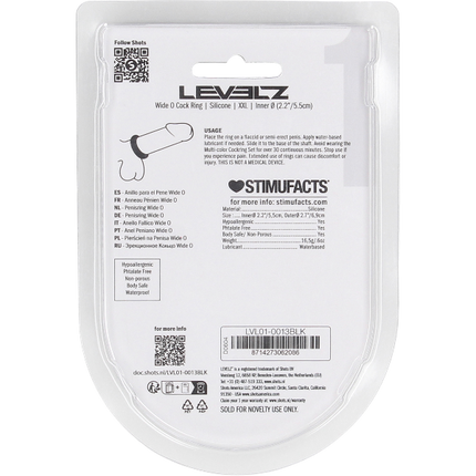 Levelz Wide O Silicone Cockring 55mm – Brede Penisring