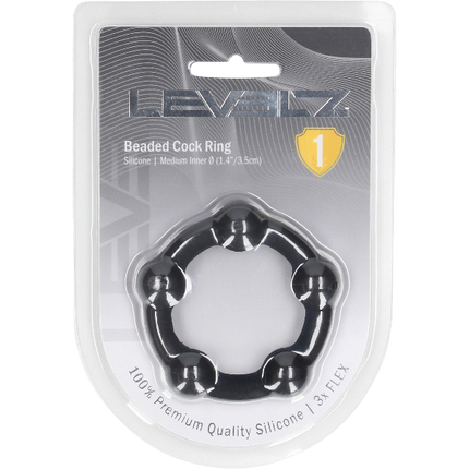 Levelz Beaded Silicone Cockring 35mm – Gekraalde Penisring