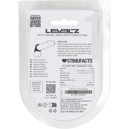 Levelz Soft Tri O Silicone Cockring – Drie-Ring Systeem