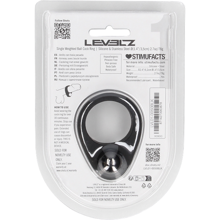 Levelz Liquid Silicone Bll Cockring met gewicht – Gewicht Ballenring