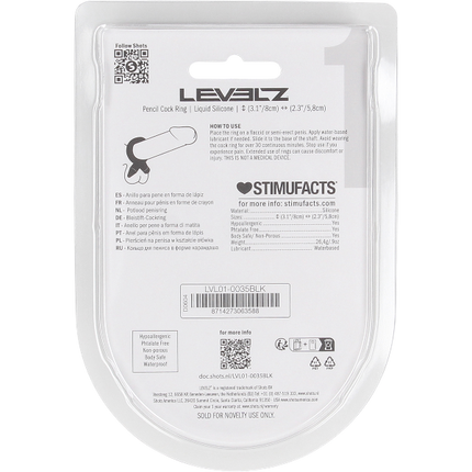 Levelz Pencil Liquid Silicone Cockring – Smal Profiel Penisring