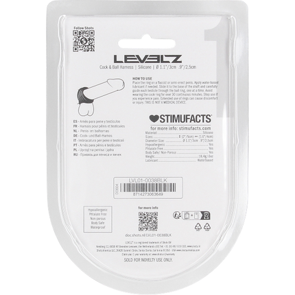 Levelz Silicone Cock and Ball Harness – Volledig Penisharnas