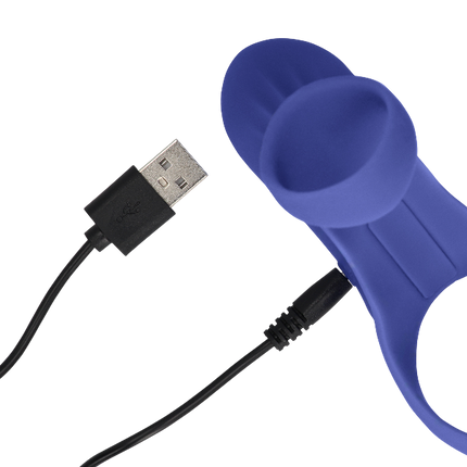 Loveline Vibrerende Cockring met Clitoris Stimulatie – Koppel Blauw