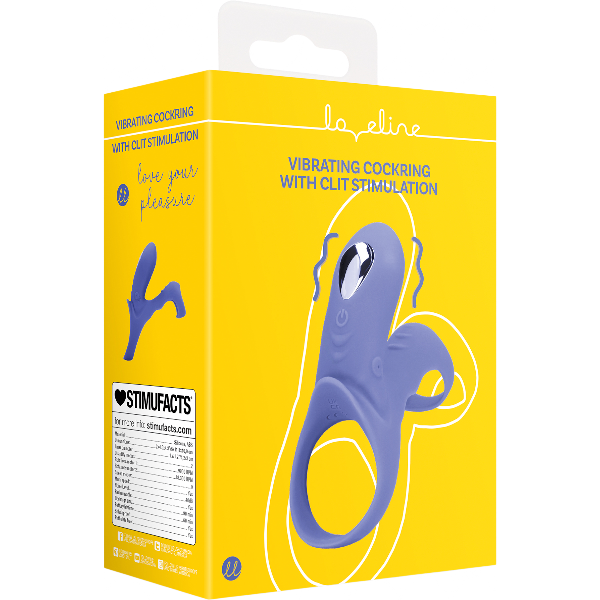 Loveline Vibrerende Cockring met Clitoris Stimulatie – Koppel Blauw