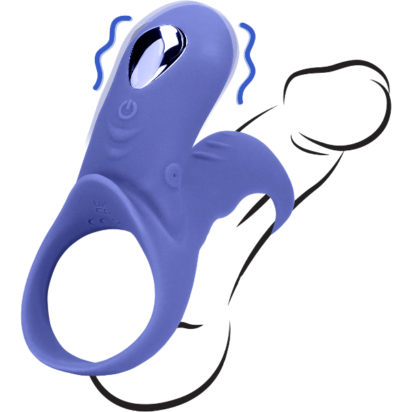 Loveline Vibrerende Cockring met Clitoris Stimulatie – Koppel Blauw