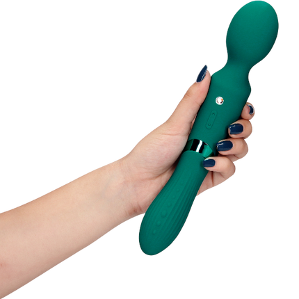 Loveline Double-Sided Vibrating Wand - Green Gable – Siliconen Vibrator USB