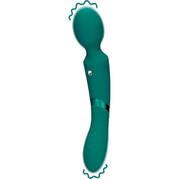 Loveline Double-Sided Vibrating Wand - Green Gable – Siliconen Vibrator USB