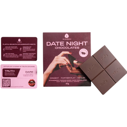 Oh Collective Date Night Chocolates Dark Chocolate Strawberry – Erotisch Snoep