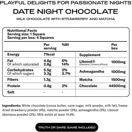 Oh Collective Date Night Chocolates Matcha Witte Chocolade – Date Night