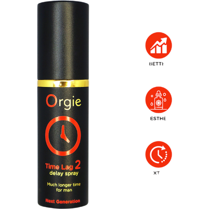 Orgie Time Lag 2 Delay Spray 10ml Next Generation – Uithoudingsvermogen voor hem