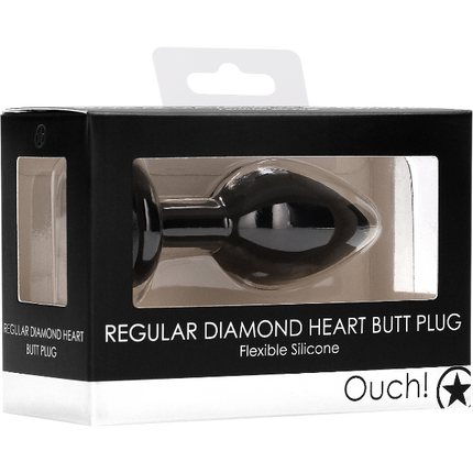 OUCH! Diamond Heart Butt Plug Regular – Buttplug Anaal Black