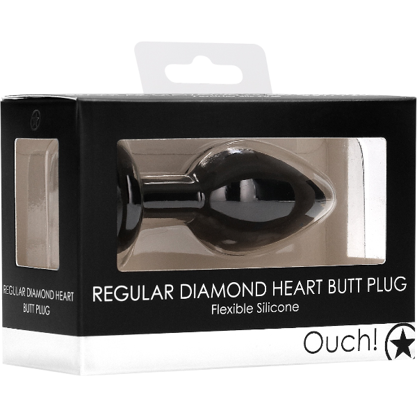 OUCH! Diamond Heart Butt Plug Regular – Buttplug Anaal Black